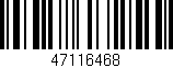 Código de barras (EAN, GTIN, SKU, ISBN): '47116468'