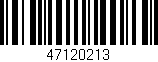 Código de barras (EAN, GTIN, SKU, ISBN): '47120213'