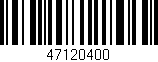 Código de barras (EAN, GTIN, SKU, ISBN): '47120400'