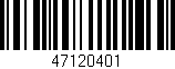 Código de barras (EAN, GTIN, SKU, ISBN): '47120401'