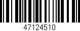 Código de barras (EAN, GTIN, SKU, ISBN): '47124510'