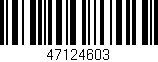 Código de barras (EAN, GTIN, SKU, ISBN): '47124603'