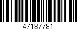 Código de barras (EAN, GTIN, SKU, ISBN): '47187781'