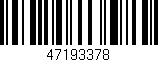 Código de barras (EAN, GTIN, SKU, ISBN): '47193378'