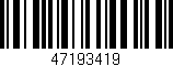 Código de barras (EAN, GTIN, SKU, ISBN): '47193419'