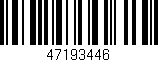 Código de barras (EAN, GTIN, SKU, ISBN): '47193446'