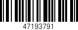 Código de barras (EAN, GTIN, SKU, ISBN): '47193791'