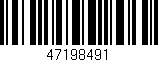 Código de barras (EAN, GTIN, SKU, ISBN): '47198491'