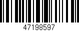 Código de barras (EAN, GTIN, SKU, ISBN): '47198597'