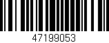 Código de barras (EAN, GTIN, SKU, ISBN): '47199053'