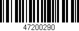 Código de barras (EAN, GTIN, SKU, ISBN): '47200290'