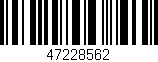 Código de barras (EAN, GTIN, SKU, ISBN): '47228562'