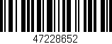 Código de barras (EAN, GTIN, SKU, ISBN): '47228652'