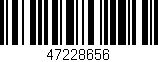 Código de barras (EAN, GTIN, SKU, ISBN): '47228656'