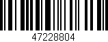 Código de barras (EAN, GTIN, SKU, ISBN): '47228804'