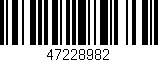 Código de barras (EAN, GTIN, SKU, ISBN): '47228982'