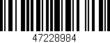 Código de barras (EAN, GTIN, SKU, ISBN): '47228984'