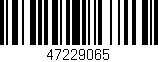 Código de barras (EAN, GTIN, SKU, ISBN): '47229065'