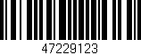 Código de barras (EAN, GTIN, SKU, ISBN): '47229123'