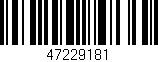 Código de barras (EAN, GTIN, SKU, ISBN): '47229181'