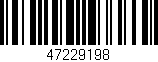 Código de barras (EAN, GTIN, SKU, ISBN): '47229198'