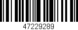 Código de barras (EAN, GTIN, SKU, ISBN): '47229289'