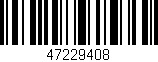 Código de barras (EAN, GTIN, SKU, ISBN): '47229408'
