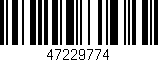 Código de barras (EAN, GTIN, SKU, ISBN): '47229774'