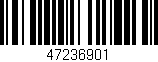 Código de barras (EAN, GTIN, SKU, ISBN): '47236901'