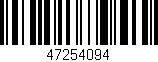 Código de barras (EAN, GTIN, SKU, ISBN): '47254094'