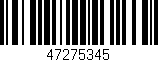 Código de barras (EAN, GTIN, SKU, ISBN): '47275345'