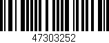 Código de barras (EAN, GTIN, SKU, ISBN): '47303252'