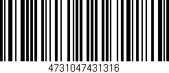 Código de barras (EAN, GTIN, SKU, ISBN): '4731047431316'