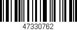 Código de barras (EAN, GTIN, SKU, ISBN): '47330762'