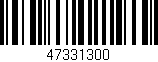 Código de barras (EAN, GTIN, SKU, ISBN): '47331300'