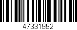 Código de barras (EAN, GTIN, SKU, ISBN): '47331992'