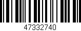 Código de barras (EAN, GTIN, SKU, ISBN): '47332740'