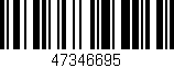 Código de barras (EAN, GTIN, SKU, ISBN): '47346695'
