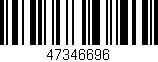 Código de barras (EAN, GTIN, SKU, ISBN): '47346696'