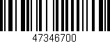 Código de barras (EAN, GTIN, SKU, ISBN): '47346700'