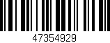 Código de barras (EAN, GTIN, SKU, ISBN): '47354929'