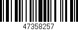 Código de barras (EAN, GTIN, SKU, ISBN): '47358257'