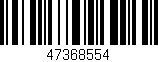Código de barras (EAN, GTIN, SKU, ISBN): '47368554'
