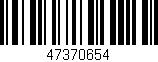 Código de barras (EAN, GTIN, SKU, ISBN): '47370654'