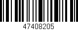 Código de barras (EAN, GTIN, SKU, ISBN): '47408205'