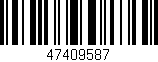 Código de barras (EAN, GTIN, SKU, ISBN): '47409587'