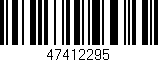 Código de barras (EAN, GTIN, SKU, ISBN): '47412295'