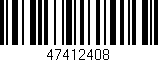 Código de barras (EAN, GTIN, SKU, ISBN): '47412408'