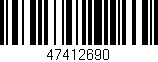 Código de barras (EAN, GTIN, SKU, ISBN): '47412690'