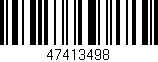 Código de barras (EAN, GTIN, SKU, ISBN): '47413498'